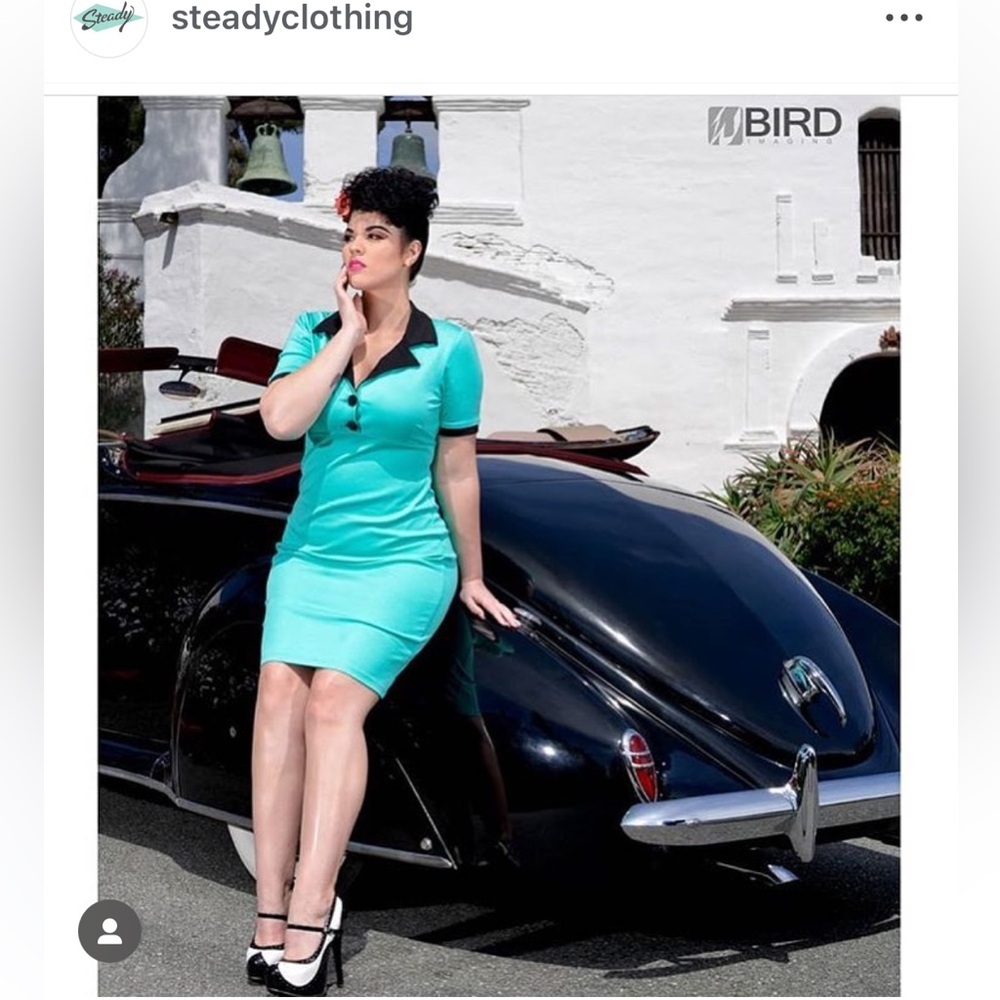 Steady Clothing Lillian Wiggle Dress - mint, size M